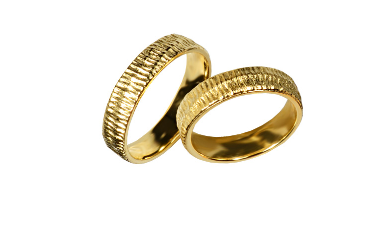 05366+05367-wedding rings, gold 750